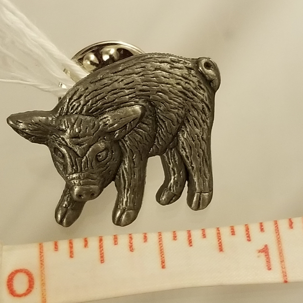 NWT Pewter Pig / Hog Pin / Brooch